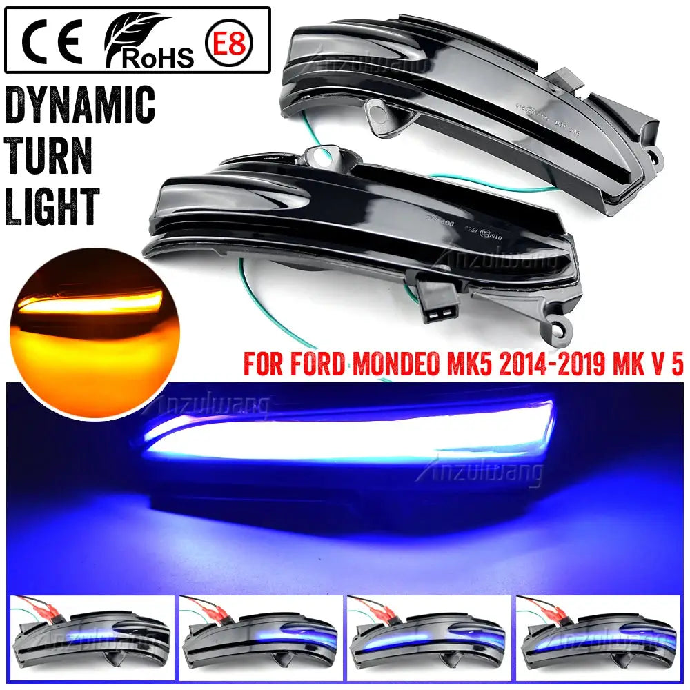 LED Dynamic Turn Signal Light for Ford Mondeo Mk5 Fusion 2013-2019 T10 by InterCyprus Trading Ltd