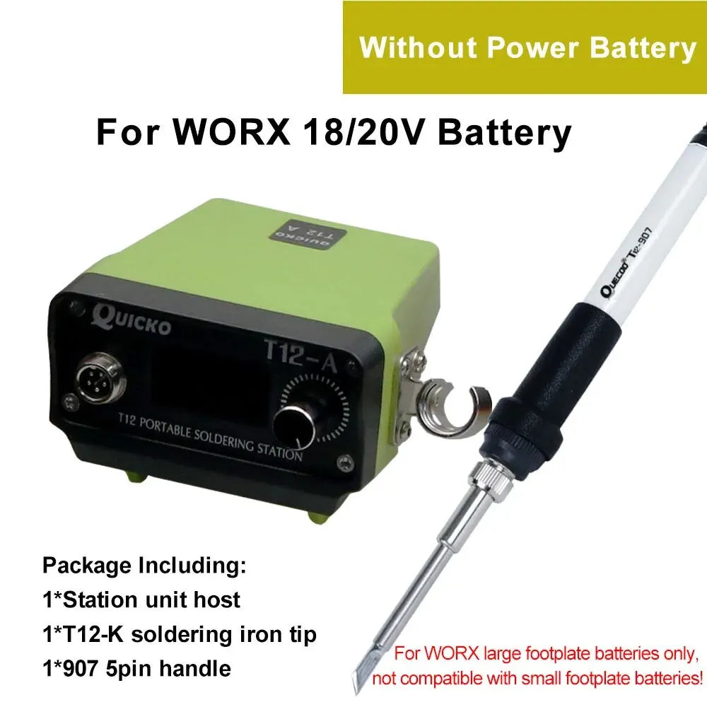 72W T12 Soldering Station &ndash; Battery Compatible With 20V Max for Worx battery