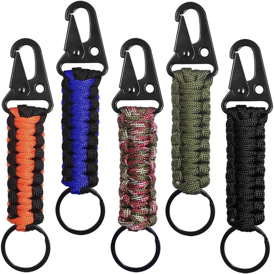 Paracord Keychain Ring Survival Kit &ndash; Eight Color Options
