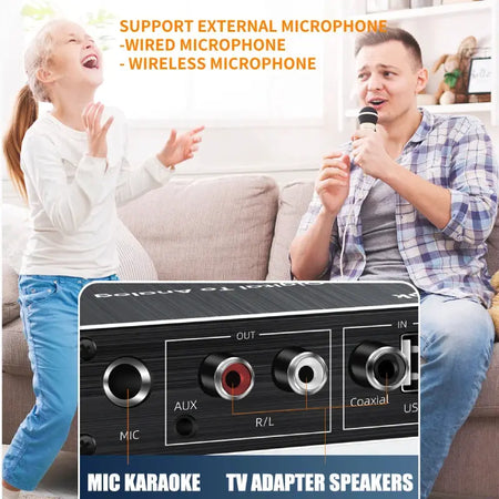 KEBIDUMEI Bluetooth 6.0 Audio Receiver AUX/RCA/USB U-Disk/6.5 Mic Karaoke/Coaxial DSP Wireless Adapter With IR Remote Control by InterCyprus Trading Ltd
