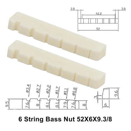 Miwayer 4/5/6 String Electric Bass Bone Bridge &ndash; Real Bone 52 6 9.3 mm