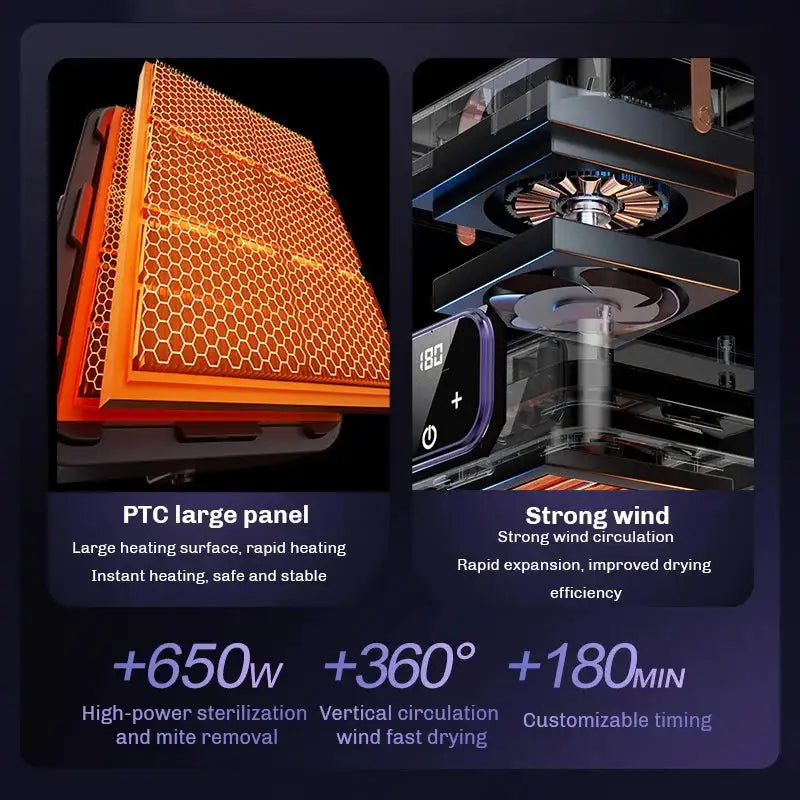 Portable UV Sterilizing Travel Foldable Clothes Dryer Timer