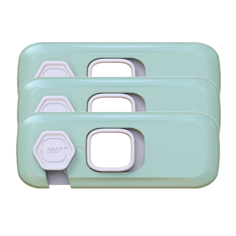 Child Safety Lock &ndash; Durable Protection for Cabinets and Refrigerators 3PCS Green