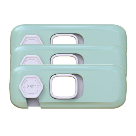 Child Safety Lock &ndash; Durable Protection for Cabinets and Refrigerators 3PCS Green