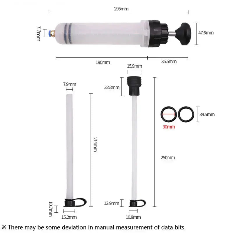 Car Engine Oil Fluid Pump Efficient Vacuum Manual Inhalation Syringe Style Engine Cooolant Transfer Translucent 500cc/1500cc by InterCyprus Trading Ltd