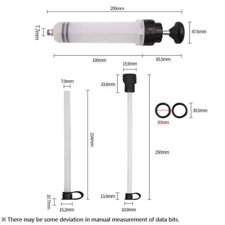 Car Engine Oil Fluid Pump Efficient Vacuum Manual Inhalation Syringe Style Engine Cooolant Transfer Translucent 500cc/1500cc by InterCyprus Trading Ltd