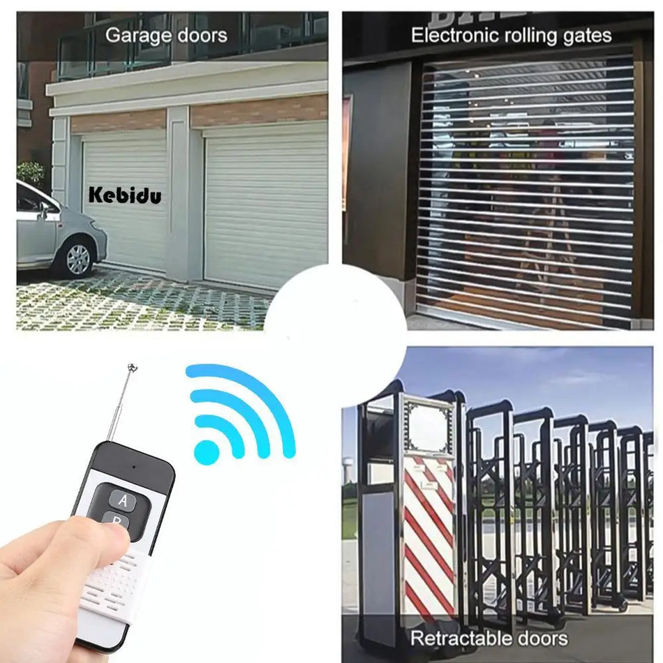 433MHz Wireless Remote Control with 1-4 Keys for Gates and Garage Doors