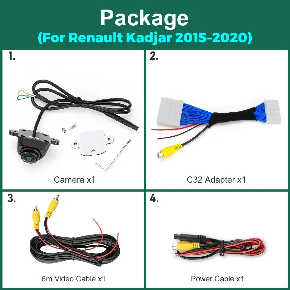 GreenYi Car Rear View Camera For Renault Kadjar 2015~2020 R-link 2 Original Stereo OEM Factory Screen Plug & Play Adapter 32Pin by InterCyprus Trading Ltd