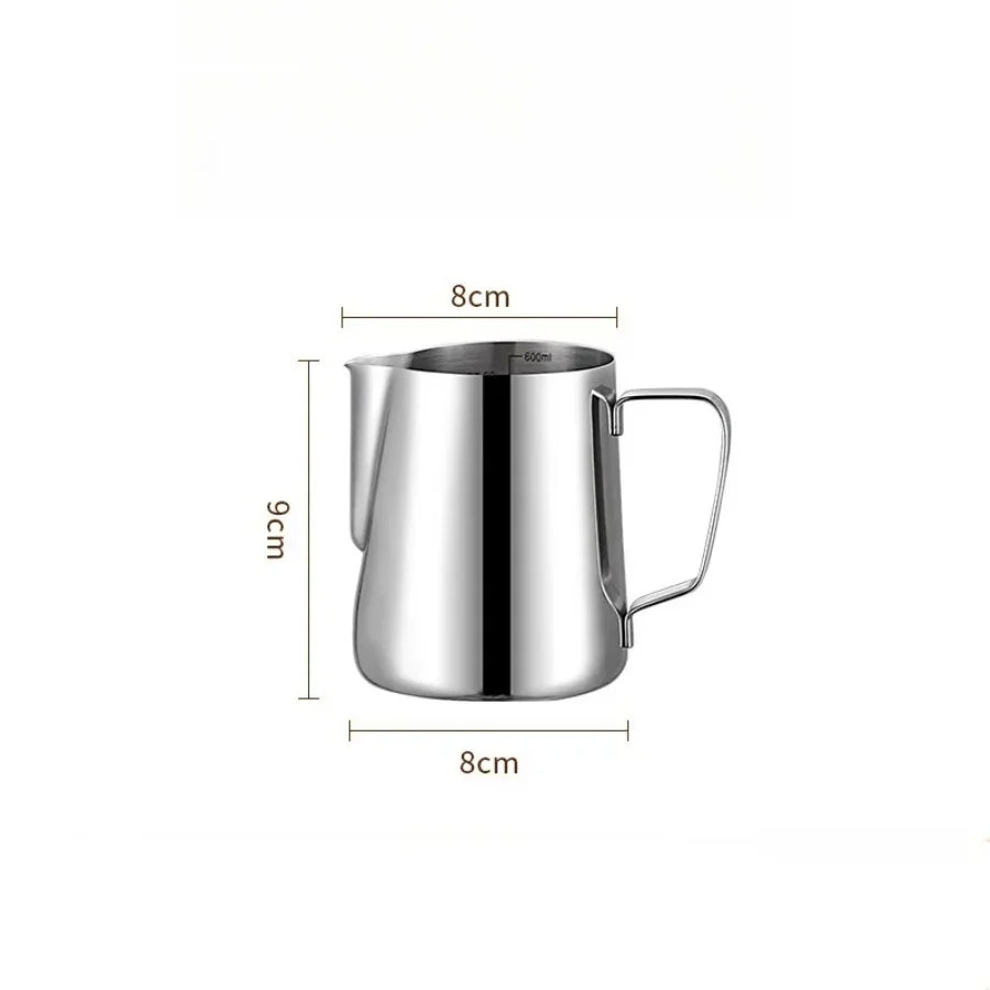 WUWANLI Stainless Steel Coffee Milk Frother Jug &ndash; Professional Barista Quality 350ml