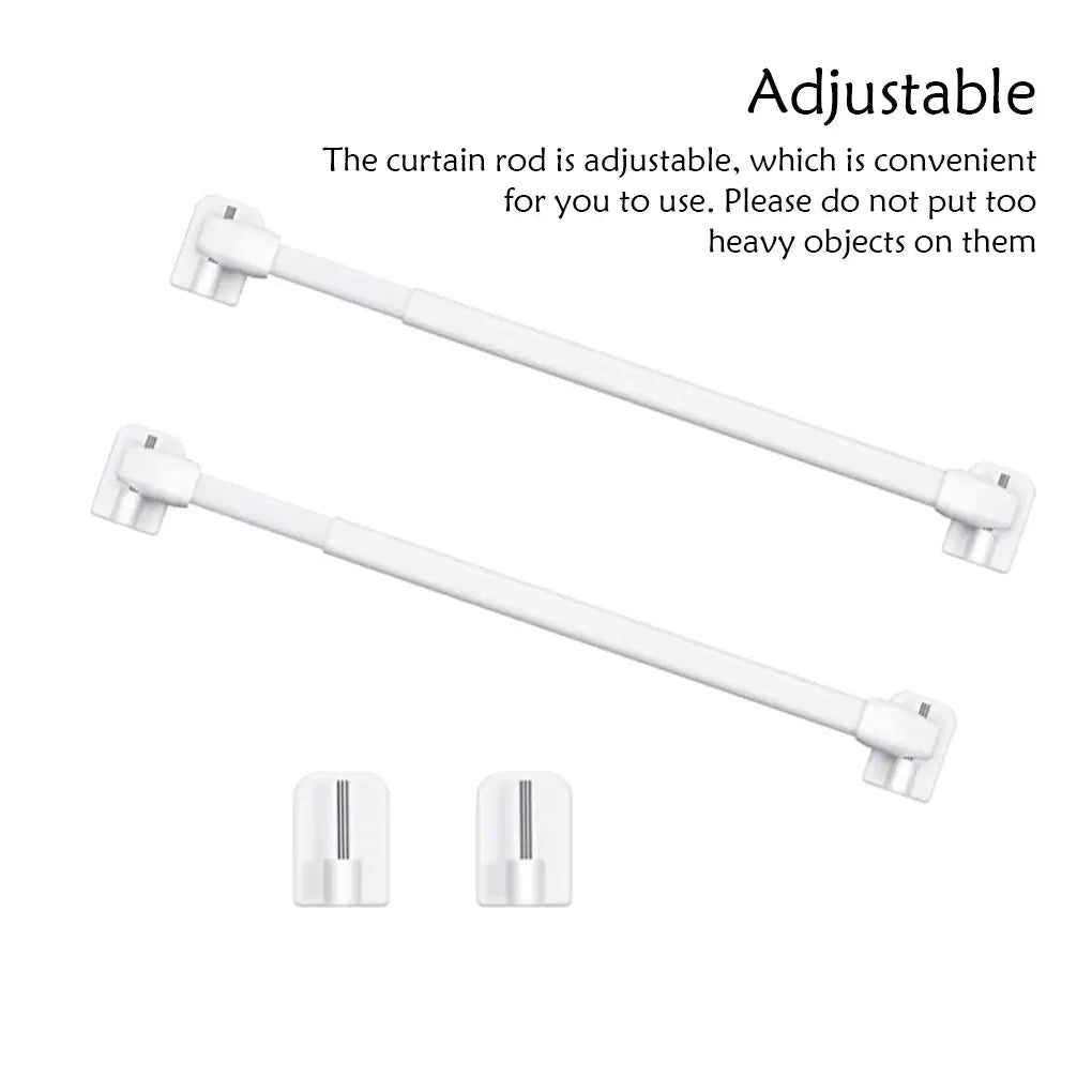 2/4PCS Adjustable Curtain Rod Extendable Bathroom Bar Shower Telescopic Poles Without Drilling Hanger Rods for Kitchen Home Hote by InterCyprus Trading Ltd
