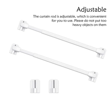2/4PCS Adjustable Curtain Rod Extendable Bathroom Bar Shower Telescopic Poles Without Drilling Hanger Rods for Kitchen Home Hote by InterCyprus Trading Ltd