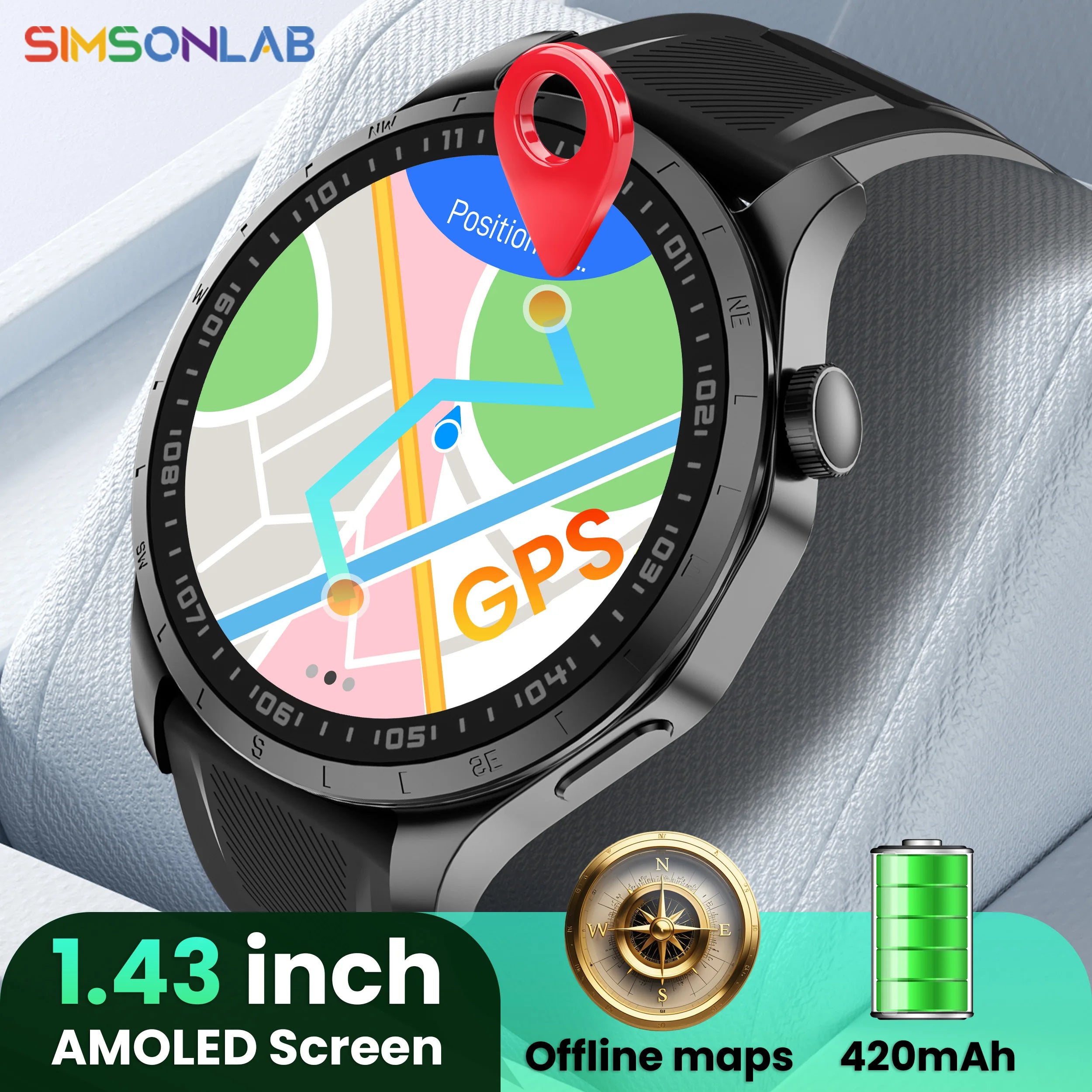 Military GPS Smartwatch &ndash; Offline Maps And Health Monitor
