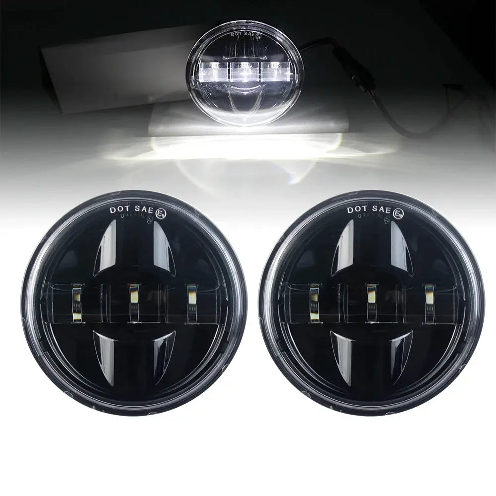 4.5 Inch LED Fog Lights Projector 4-1/2" Headlight Motorcycle Auxiliary Lamp for Electra Glide Road by InterCyprus Trading Ltd