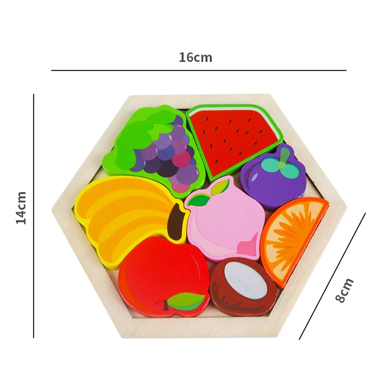 Wooden 3D Jigsaw Puzzle Baby Toy &ndash; Educational Development