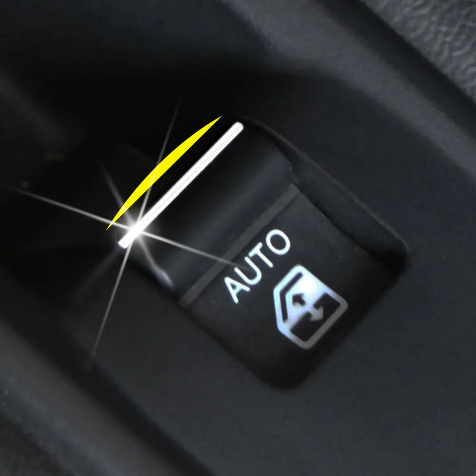 Chrome Window Lift Switch Button Trim Sticker for Jeep Renegade and Compass (2015-2021)
