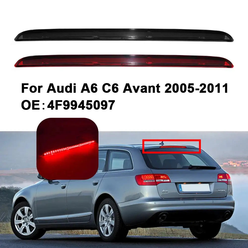 Red LED High Mount Third Brake Light For Audi A6 C6 Avant