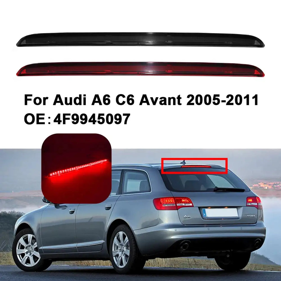 Red LED High Mount Third Brake Light For Audi A6 C6 Avant