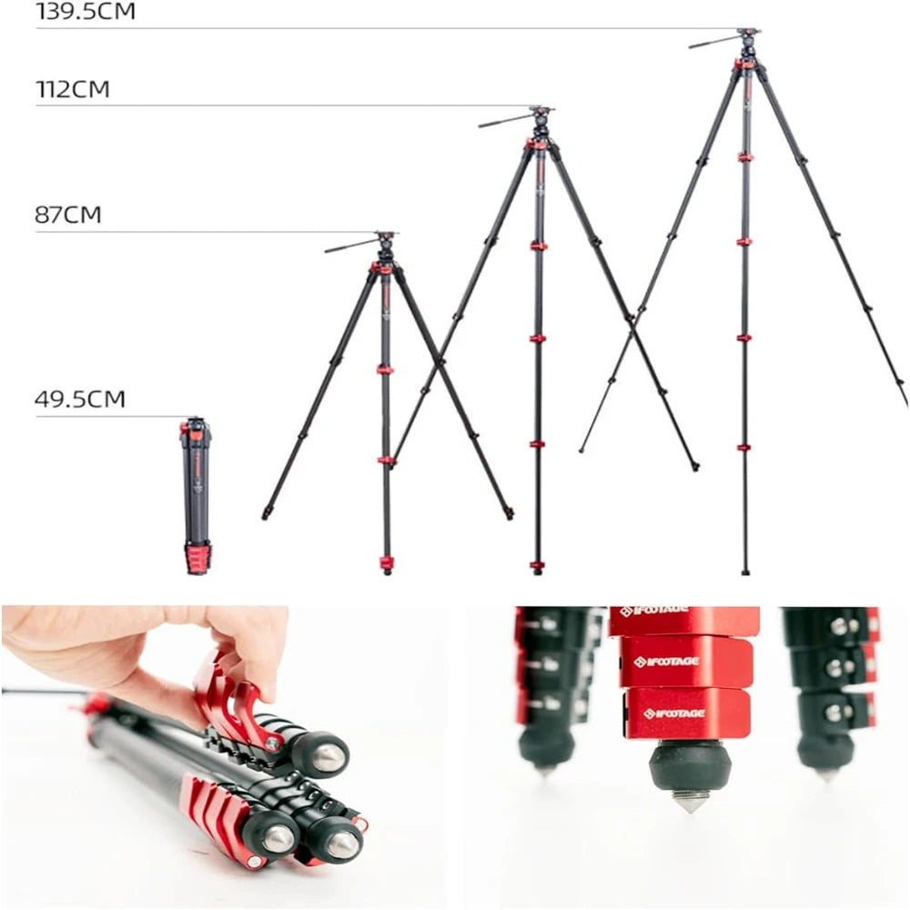 IFootage Carbon Fiber Tripod TC3B &ndash; Ultra Lightweight