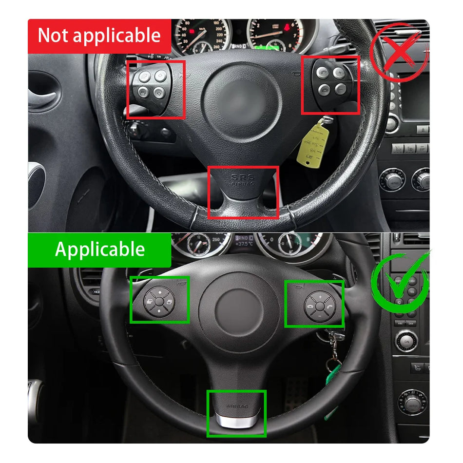 Modanatura del volante in fibra di carbonio per Mercedes-Benz SLK R171