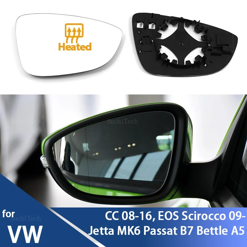 Vyhrievané sklo bočného zrkadla pre Volkswagen CC Jetta MK6 Passat B7