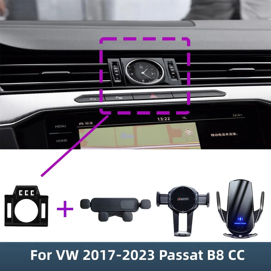 Volkswagen Passat B8 Biltelefonhållare Trådlös Laddningsbas