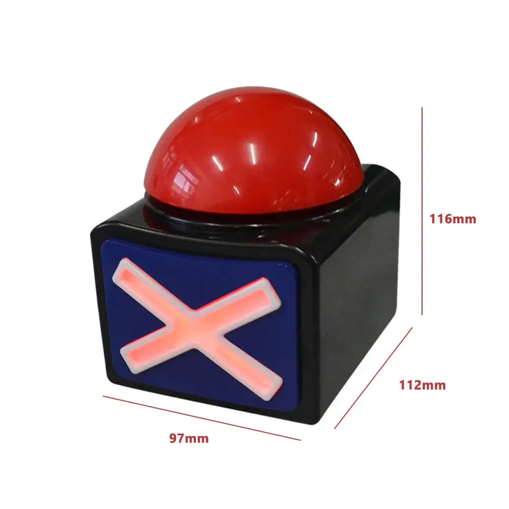 Red Buzzer Button Box With Sound And Light For Game Shows 1PC