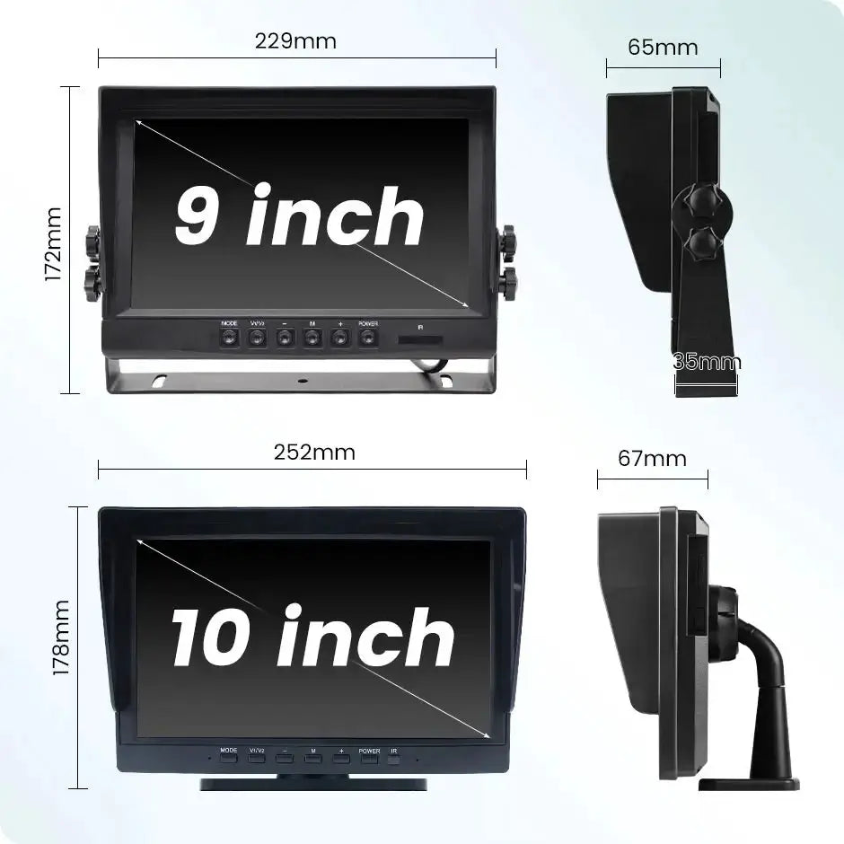 9 Inch Ahd Monitor With Ips Screen 4 Pin Av Cable For Trucks by InterCyprus Trading Ltd