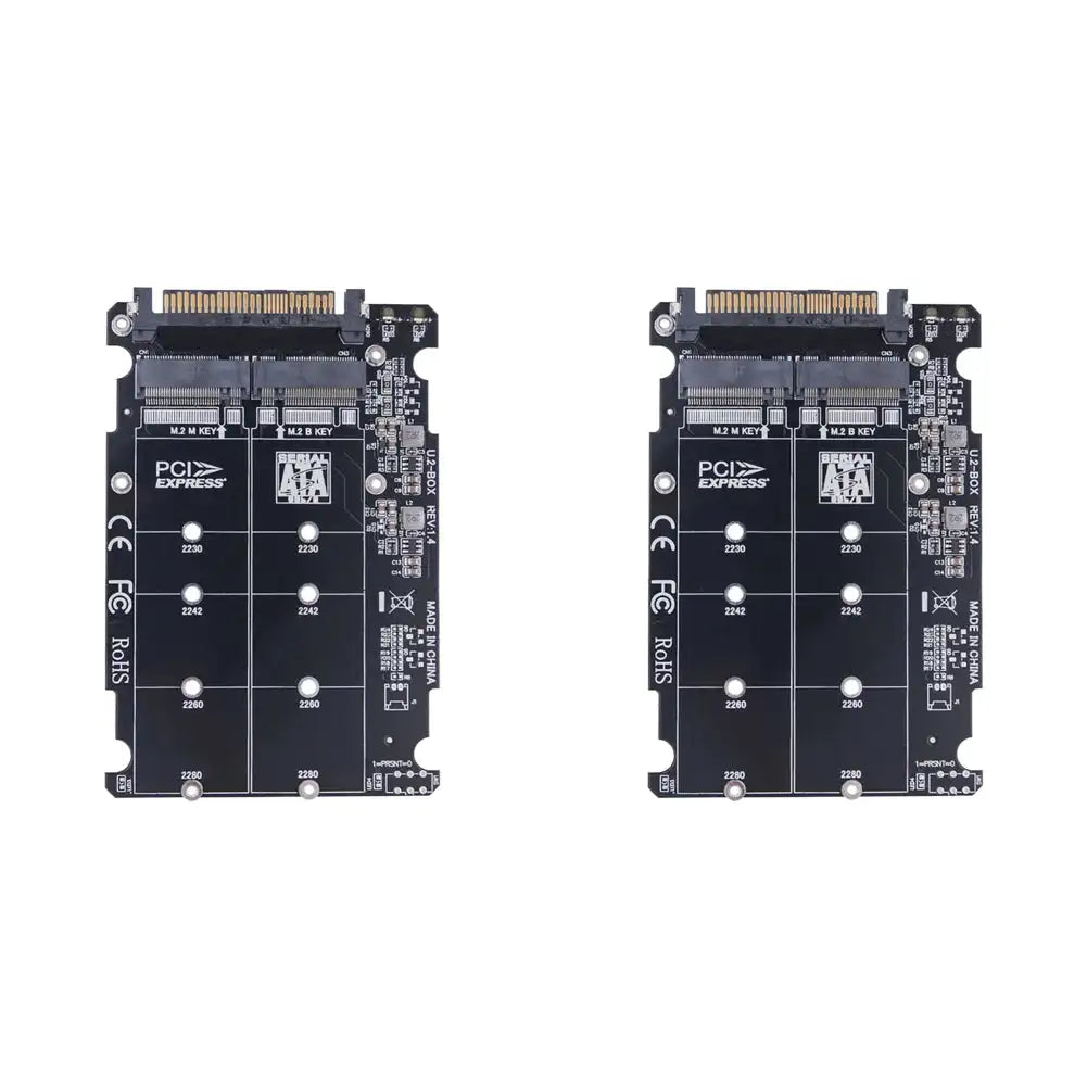 M.2 NVMe SATA To U.2 PCIe Adapter 2 In 1 NGFF SFF8639 2pcs Adapter Card