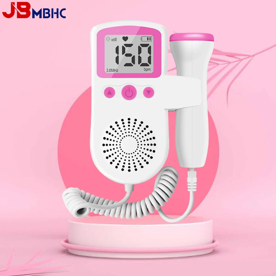 3MHz Ultrasound Baby Heartbeat Monitor for Pregnancy, Doppler Stethoscope