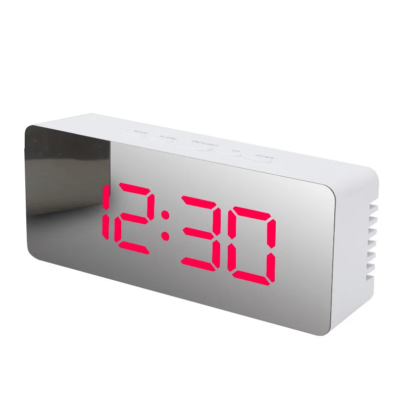 Digital LED Alarm Clock with Temperature Display and Snooze Function Red