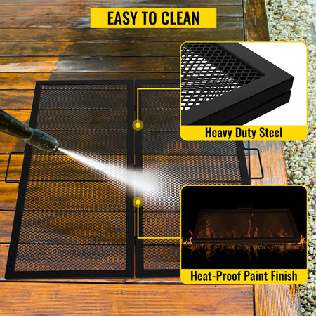 VV-RFPGG-W3030 Foldable Fire Pit Grate &ndash; Portable Steel