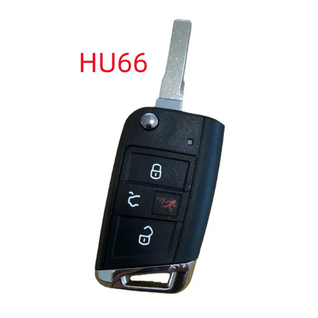 4 Buttons Flip Folding Car Key Shell For VW Volkswagen Seat Ibiza Skoda Superb Golf Mk7 Passat B8 Tiguan Remote Key Case HU66 by InterCyprus Trading Ltd