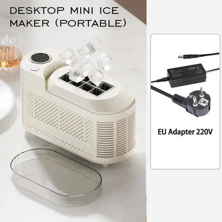 Portable Cube Ice Maker For Home Office Car 12V 110V 220V 220V White