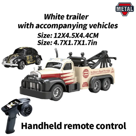 RC Car Pickup Rescue Truck 1/64 &ndash; App Controlled Remote Fun white