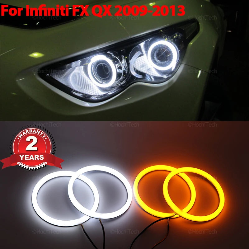 Anillos Halo LED con LEDs Blancos Brillantes para Infiniti FX QX70 FX35 FX37 FX50