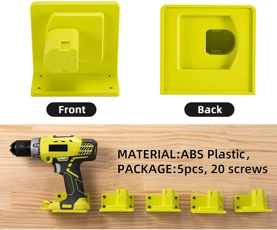 Suporte de Montagem na Parede Para Ferramentas Ryobi 18V Com Parafusos