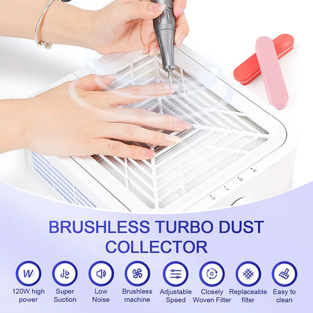 Diamond Nail Dust Collector &ndash; Powerful Brushless Suction System