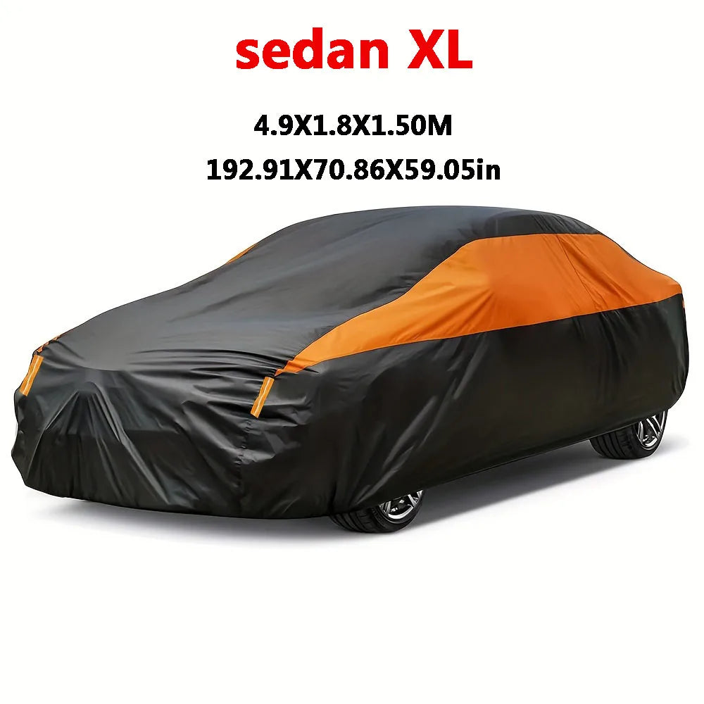 JIUWAN Universal Waterproof Car Cover for SUV/Sedan - Ultimate Sun, Rain &amp; Snow Protection XL-4.9X1.8X1.50M