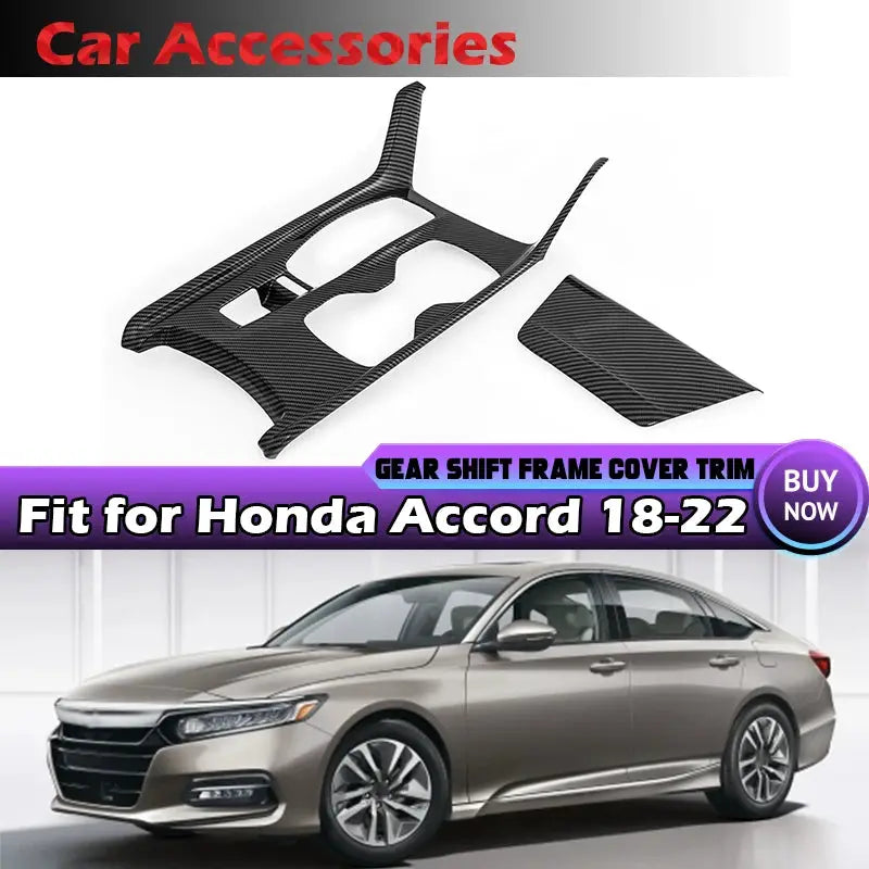 Carbon Fiber Finish ABS Console Trim for Honda Accord 2018-2022 by InterCyprus Trading Ltd