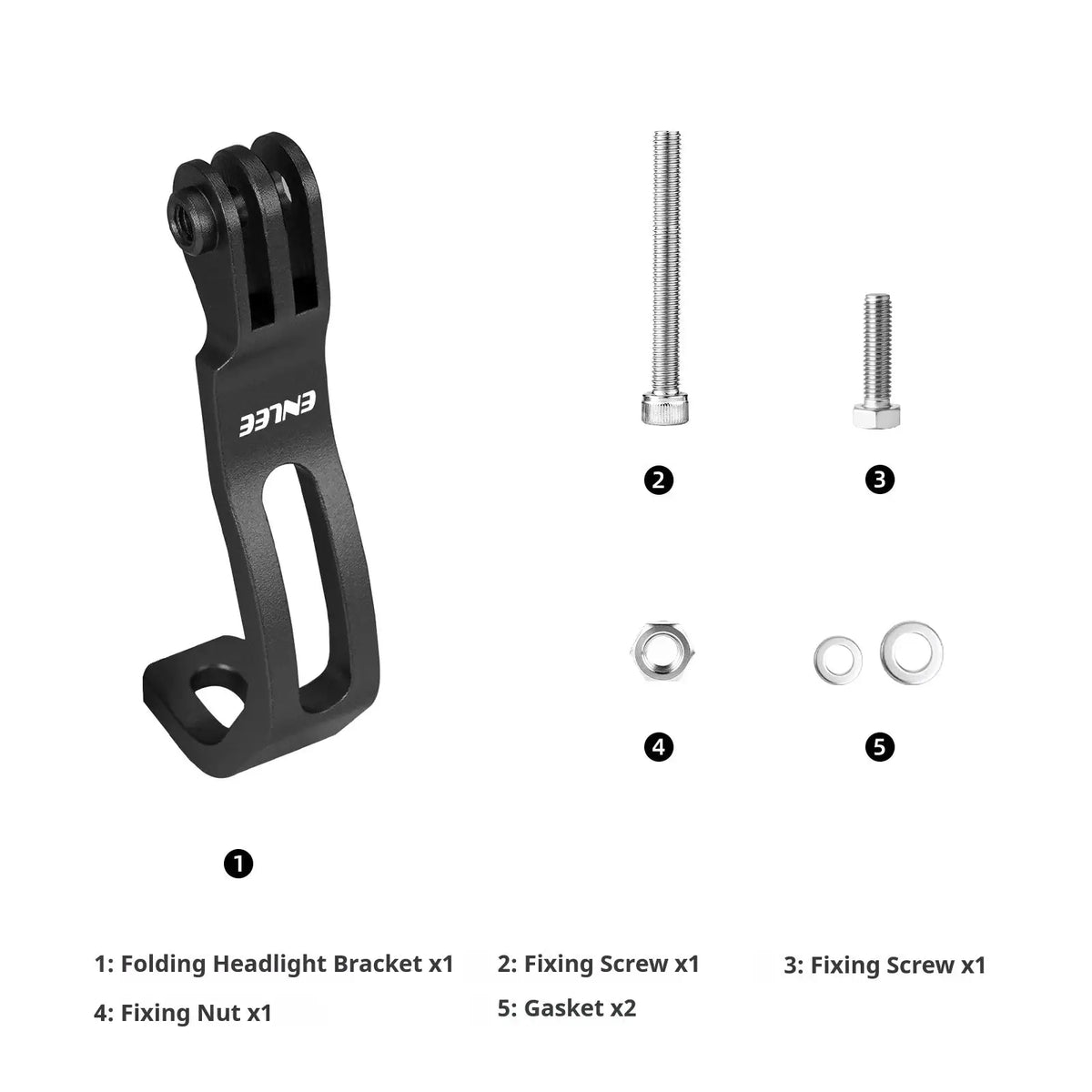 ENLEE Front Fork Light Holder Adjustable Aluminum Alloy Bracket For GOPRO Sport Camera Lamp Mount Stand Bike Accessories by InterCyprus Trading Ltd