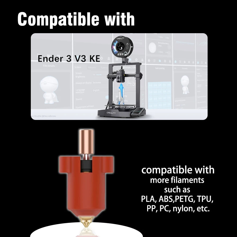 Ender 3 V3 KE Ceramic Hot End Kit &ndash; Ceramic Heating Block