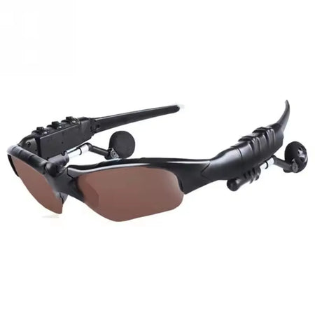 Bluetooth-Compatible Sunglasses with Wireless Earphones and Mic for Active Lifestyles Brown