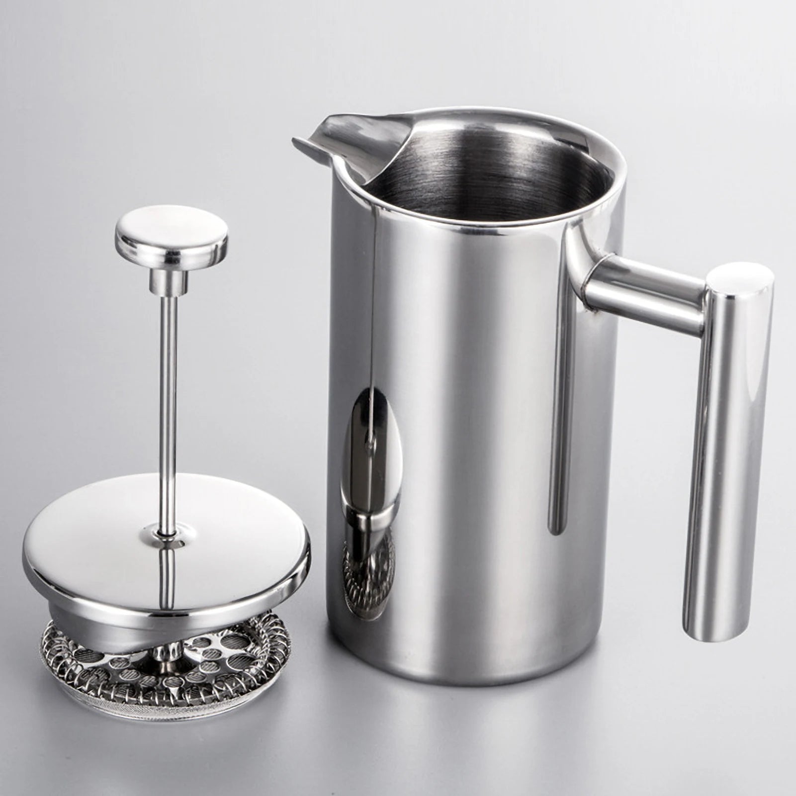 Premium Double-Walled Stainless Steel French Press Coffee Pot