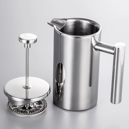 Premium Double-Walled Stainless Steel French Press Coffee Pot