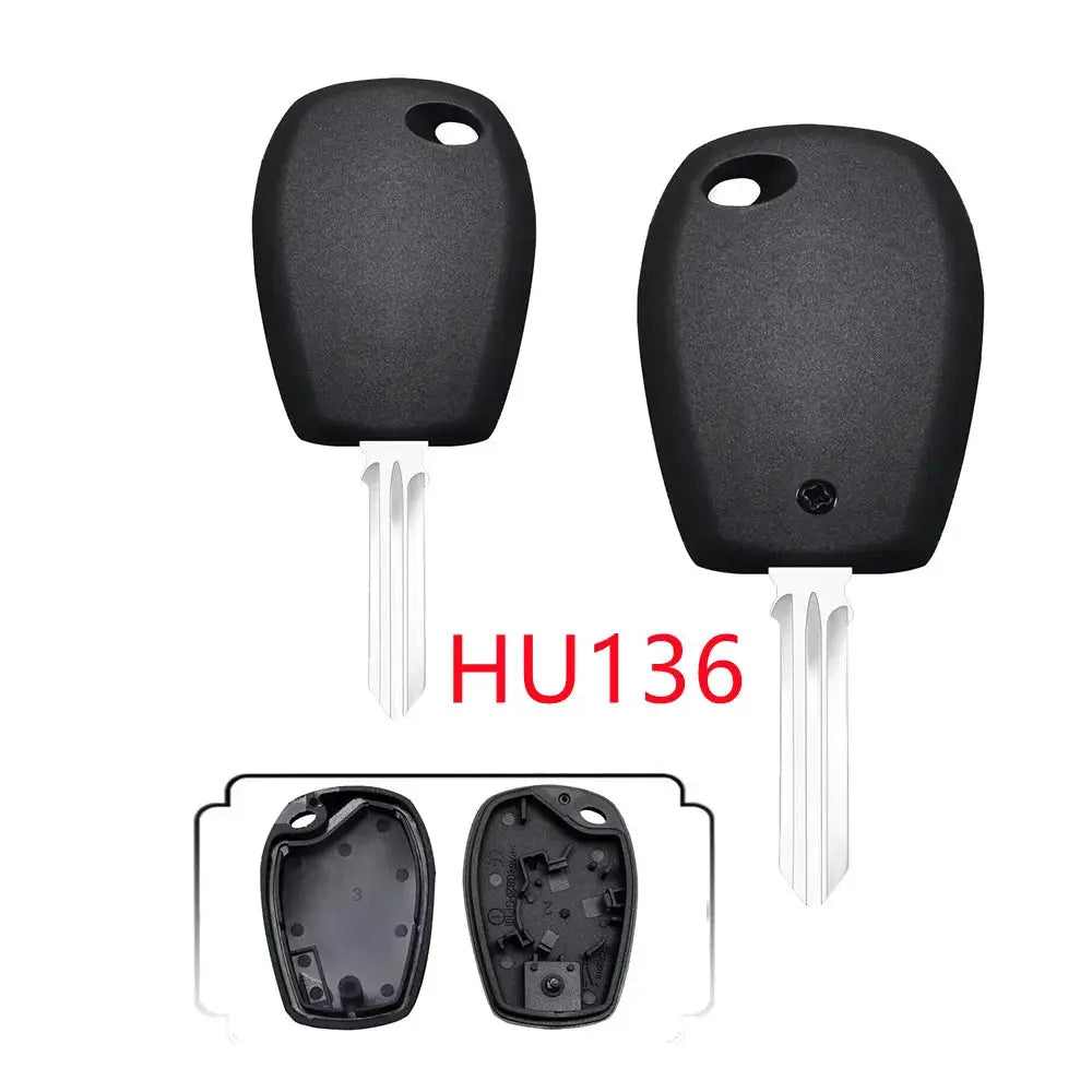 10pcs/lot Car Transponder Key Shell Casing Fob for Renault Logan with Uncut HU136 Blade No Buttons by InterCyprus Trading Ltd