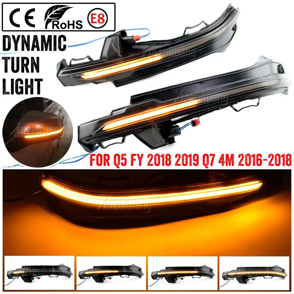Dynamic LED Turn Signal For Audi Q5 Q7 Side Rearview Blinker by InterCyprus Trading Ltd