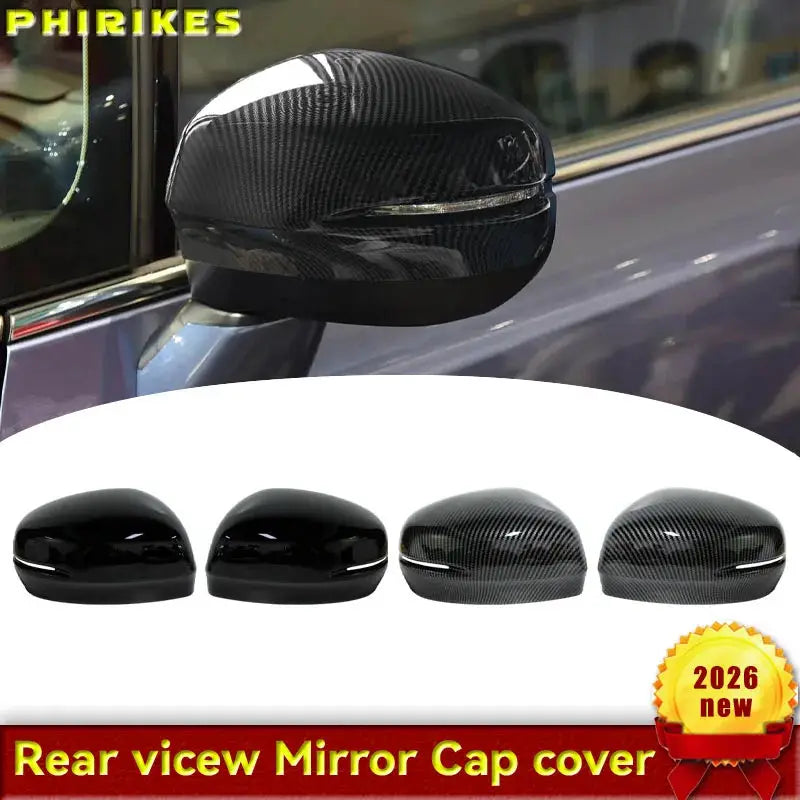 Carbon Fiber Look Rearview Mirror Cover For Honda Odyssey 2015-2021 Side Door Wing Cap Trim Sticker by InterCyprus Trading Ltd