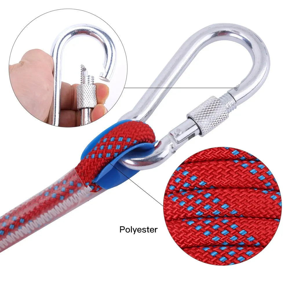 10mm Heavy Duty Paracord Panchute Corad Lanyard with Carabiner Climbing Rope Accessory