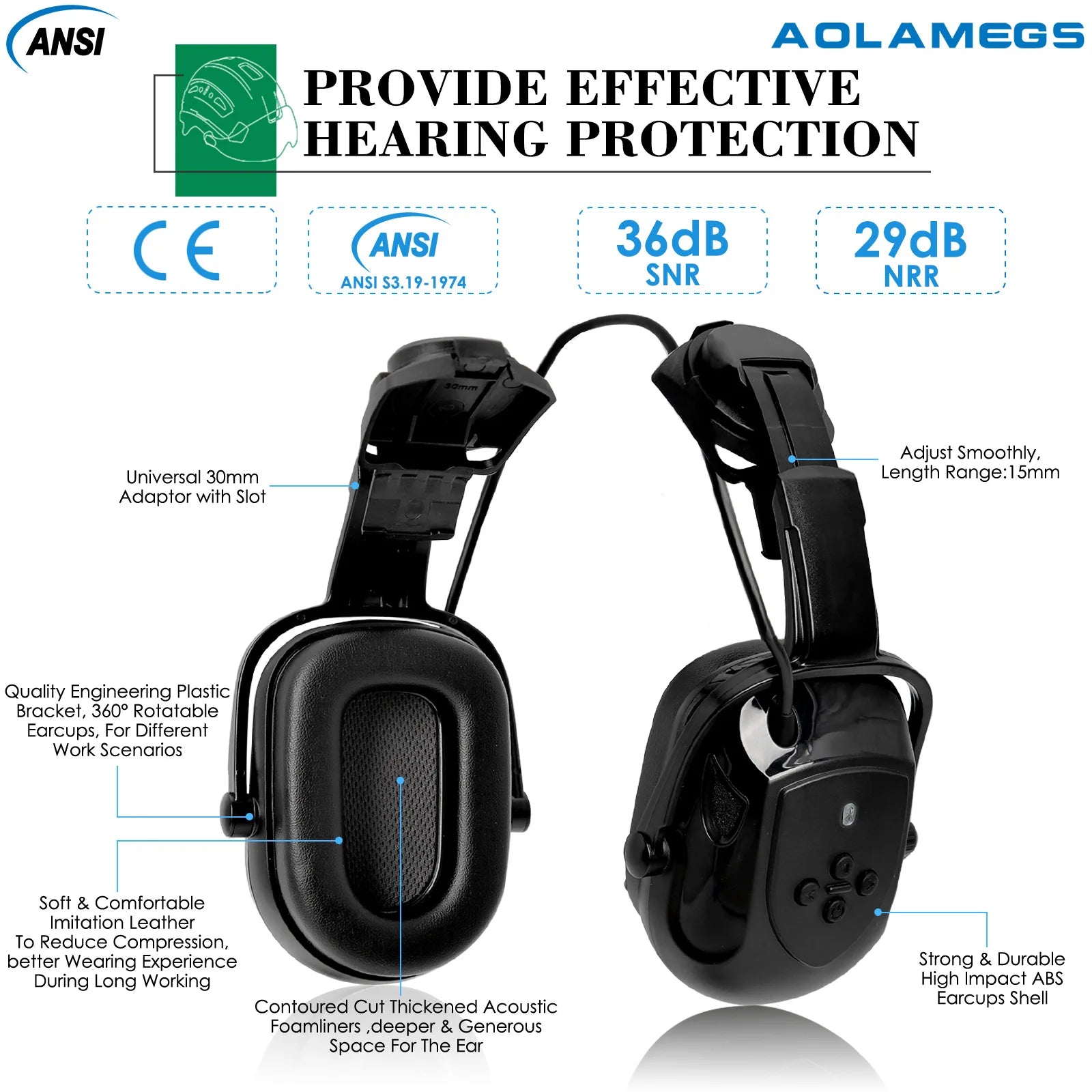 SF06 Forestry Safety Helmet &ndash; Bluetooth 5.0 Goggles Earmuffs