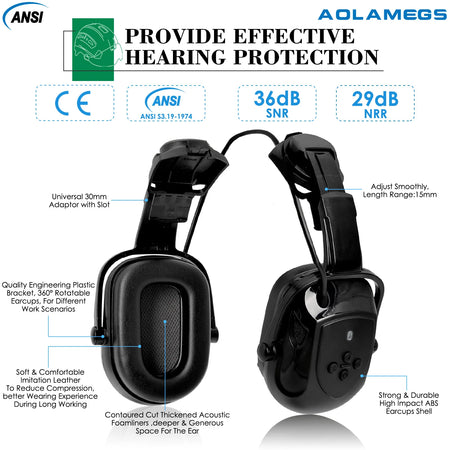 SF06 Forestry Safety Helmet &ndash; Bluetooth 5.0 Goggles Earmuffs